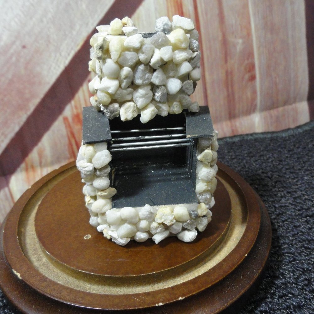 Doll House Mini Stone Grill Fire place,~Hand made? 3" tall, Cool look
